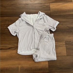 Striped Short Sleeve Pajama Set
